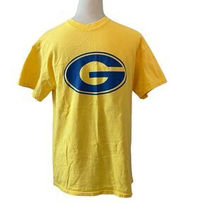 Gildan T-Shirt Men’s Size M Color Gold Blue Green Bay Packers Graphic Tee